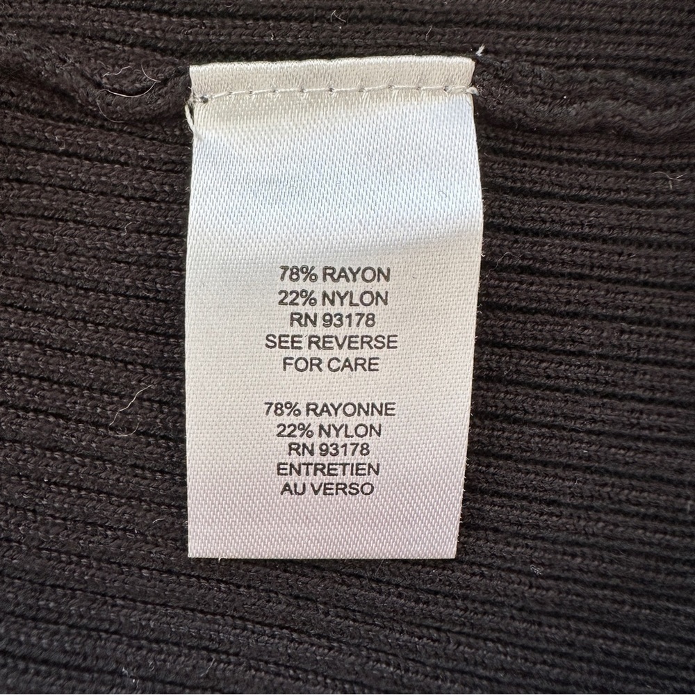 Tahari turtleneck sweater with long sleeves, fine rib, rayon blend - Picture 10 of 11